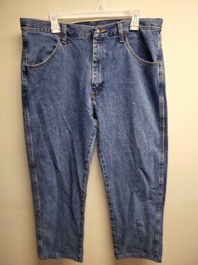 Rustler Men's Blue Denim Jeans Size 36x30 Classic Fit